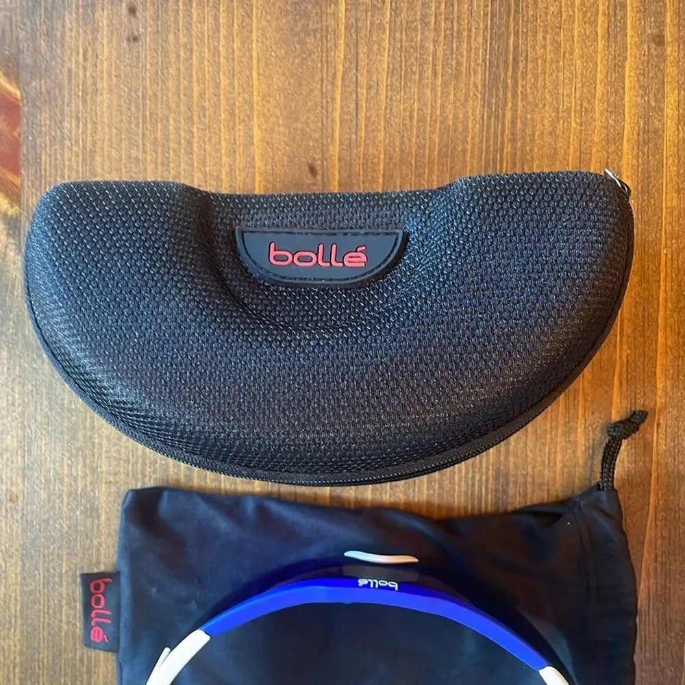 Bolle sunglasses for youth blue metallic with white frames
